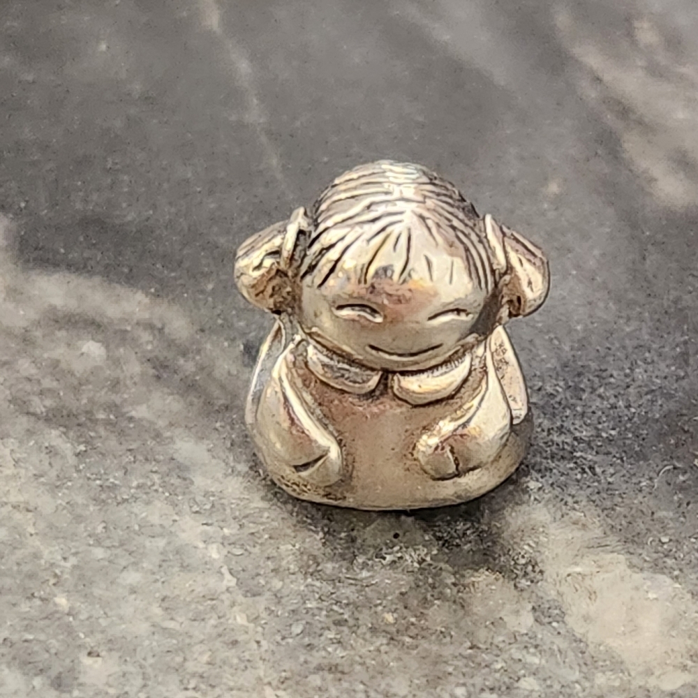 Authentic Pandora Retired Little Girl Charm - Picture 2 of 5